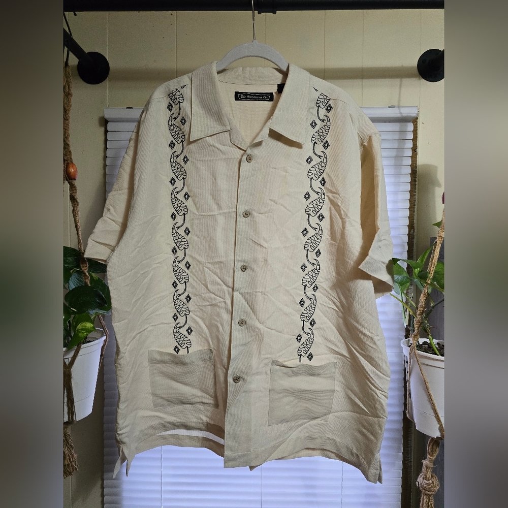 Vintage 90s Havanera Embroidered Shirt XL